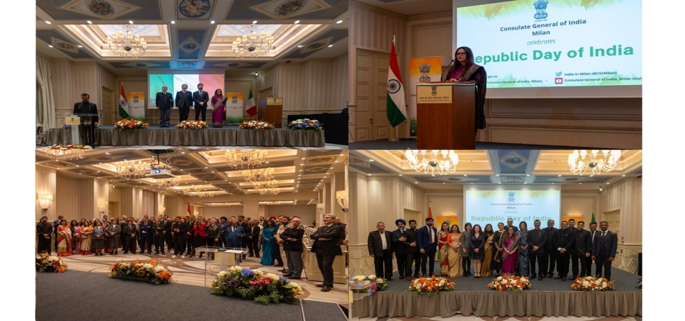 Glimpses of 75th Republic Day Recepted hosted by CGI Milan. Member of European Parliament Mr. Marco Zanni and other local dignitaries graced the occasion along with member of diplomatic corps, Indian diaspora, businesses and friends of India.